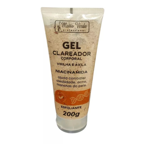 Gel Clareador Esfoliante Corporal Virilha e Axila Niacinamida Matto Verde 200g