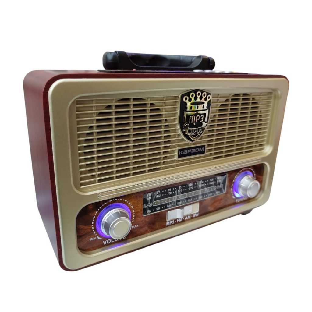 Rádio Am Fm Antigo Retrô Portátil Bluetooth Recarregável KA-3173 KAPBOM