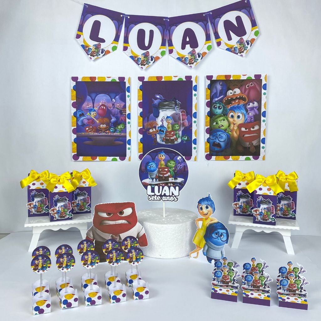 Kit só um bolinho Divertidamente - aniversário, mesversário, decoração, lembrancinhas personalizadas