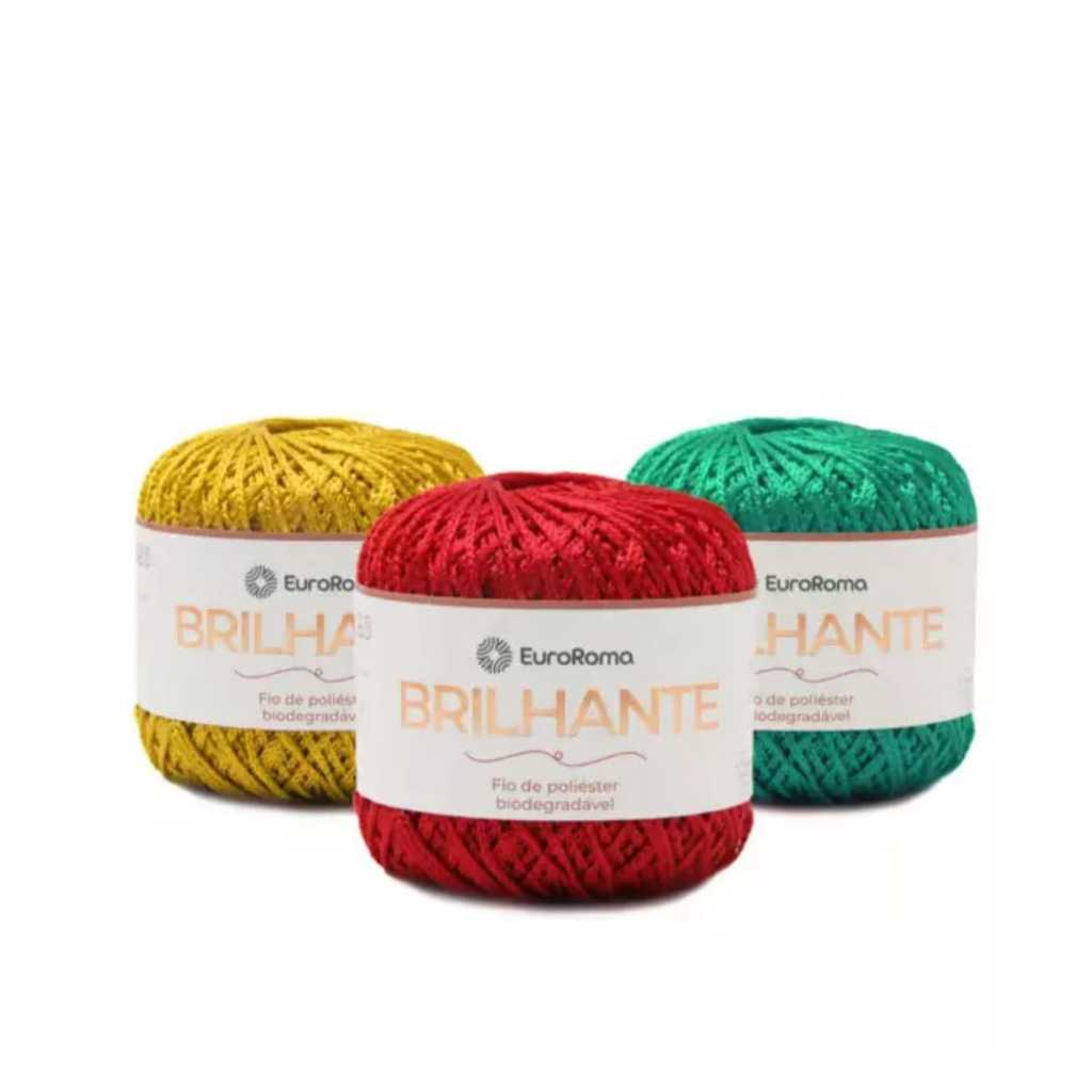 EuroRoma Brilhante 100% poliéster 100g - várias cores. em Oferta na Shopee