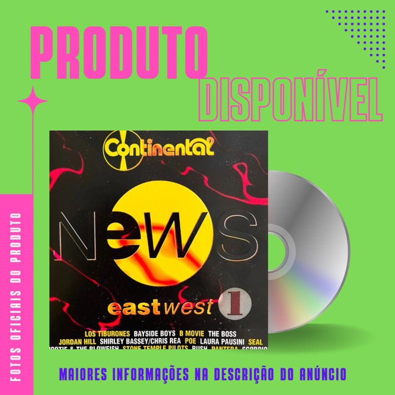CD NEWS EAST WEST 1 CONTINETAL - Laura Pausini, Seal, Pantera, Scorpions, Rush, The Boss