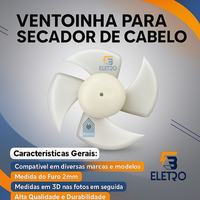 Ventoinha Hélice Secador de Cabelo Gama Sensation Potenza Fênix e Vento em Oferta na Shopee