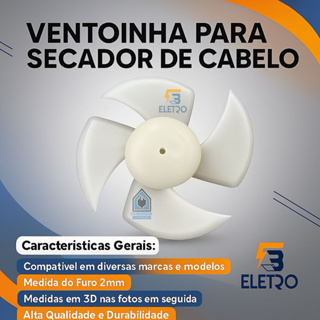 Ventoinha Hélice Secador de Cabelo Gama Sensation Potenza Fênix e Vento em Oferta na Shopee