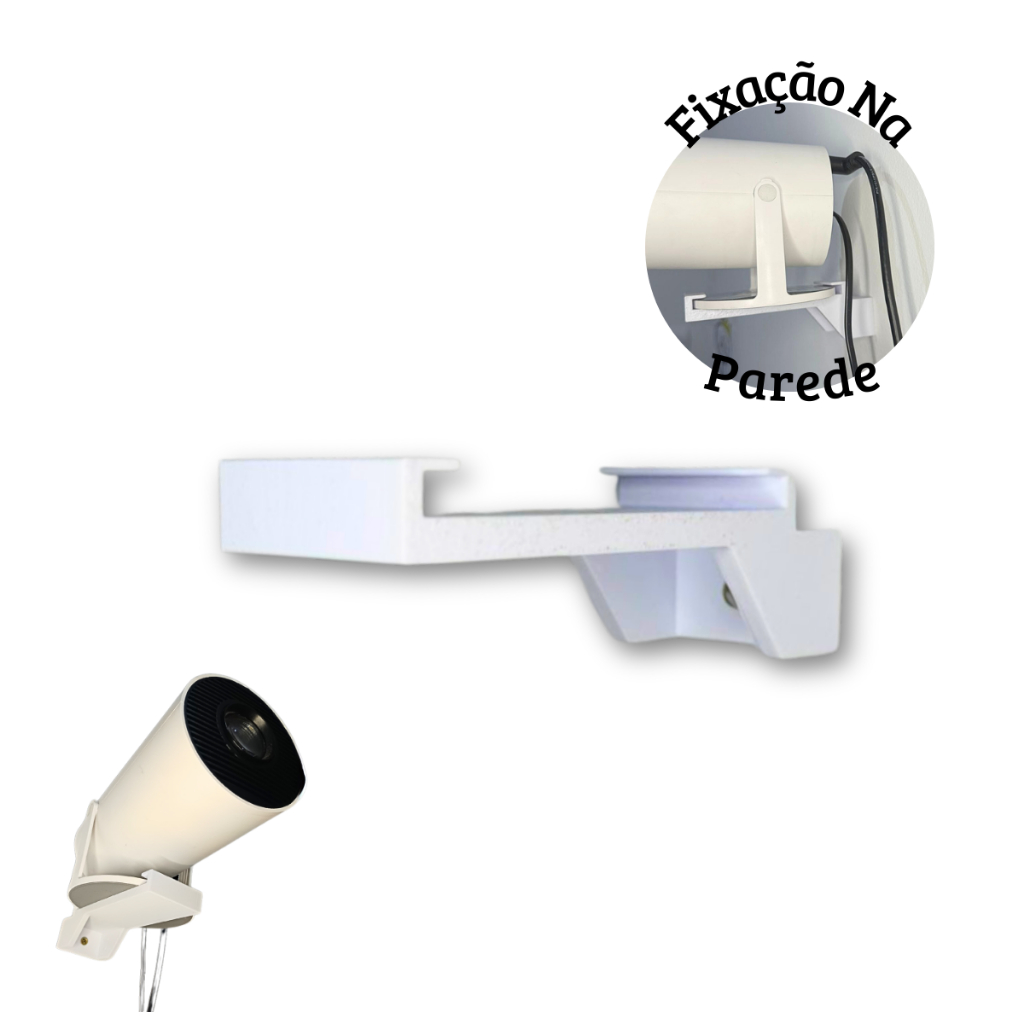 Suporte Projetor Hy300 Para Parede Branco Resistente Envio Rápido