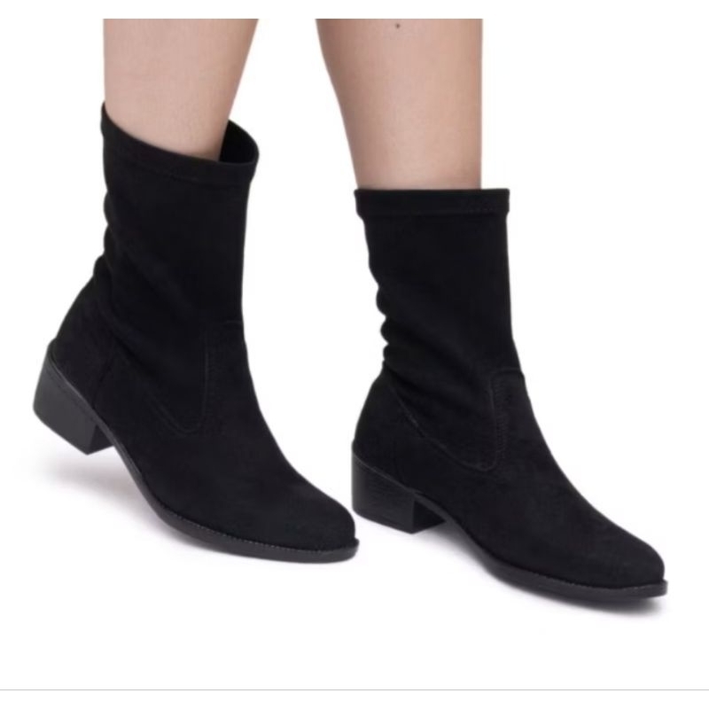 Bota de Camurça Ana Castela Cano Médio Moda Country em Oferta na Shopee