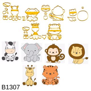 Kit Cortador Animais Safari Cute 5CM B1307 em Oferta na Shopee