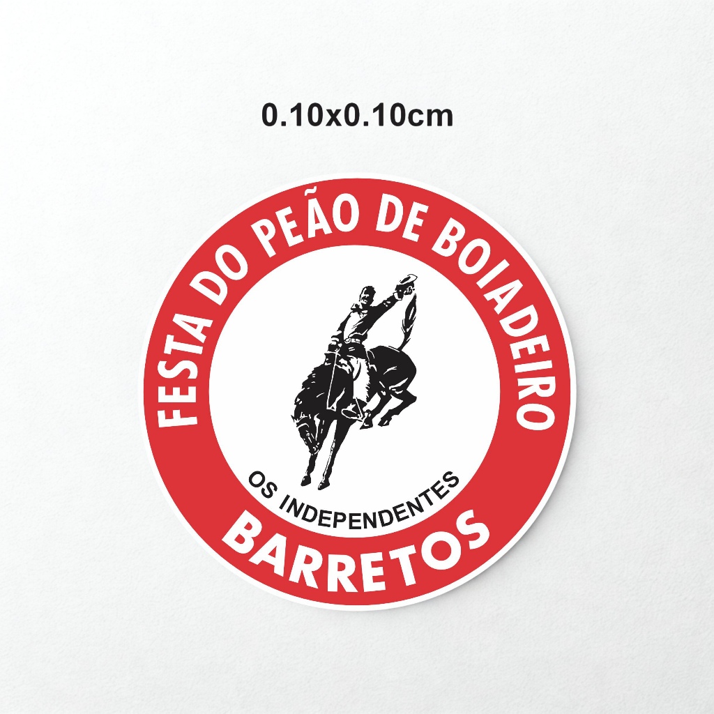 Adesivo barretos 10x10cm impermeável barretão