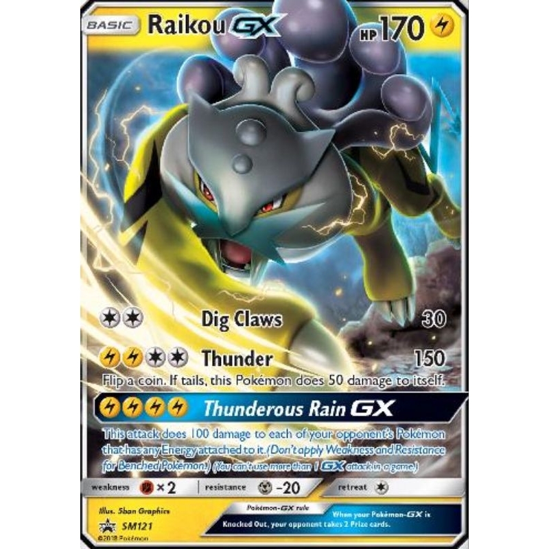 Carta Pokemon Raikou GX Original Copag