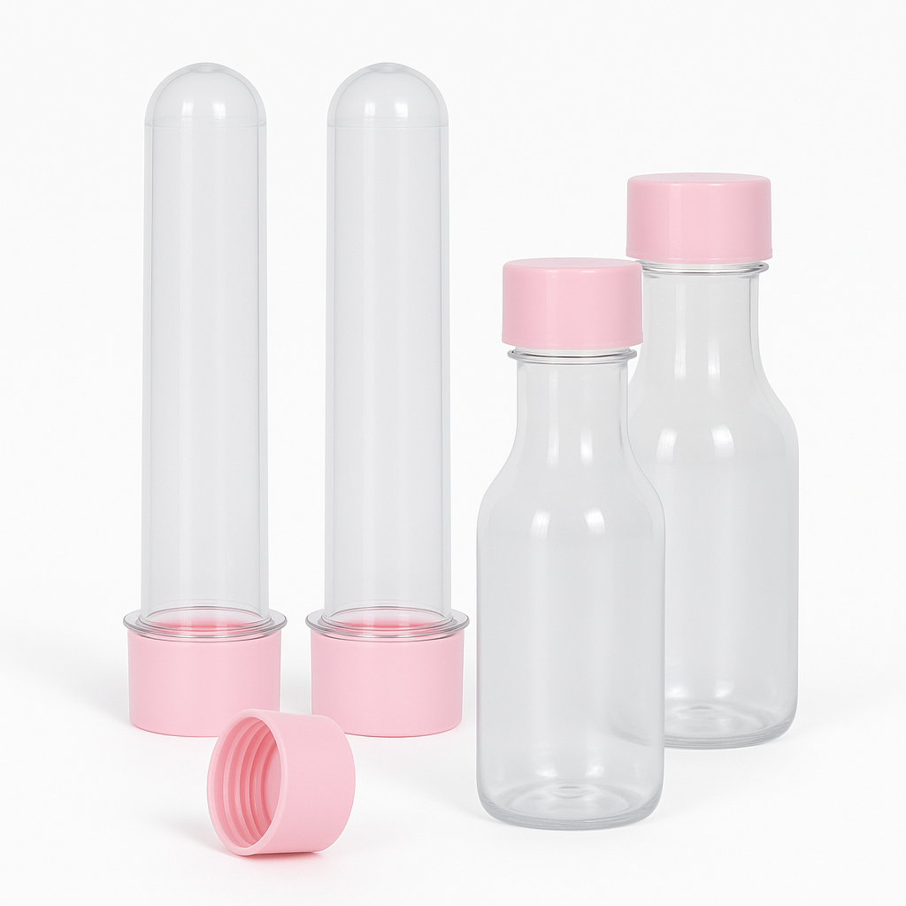 Kit tubetes acrilico 13 cm e garrafinhas frasco 50 ml 20 de cada - Lembrancinha de festa aniversario