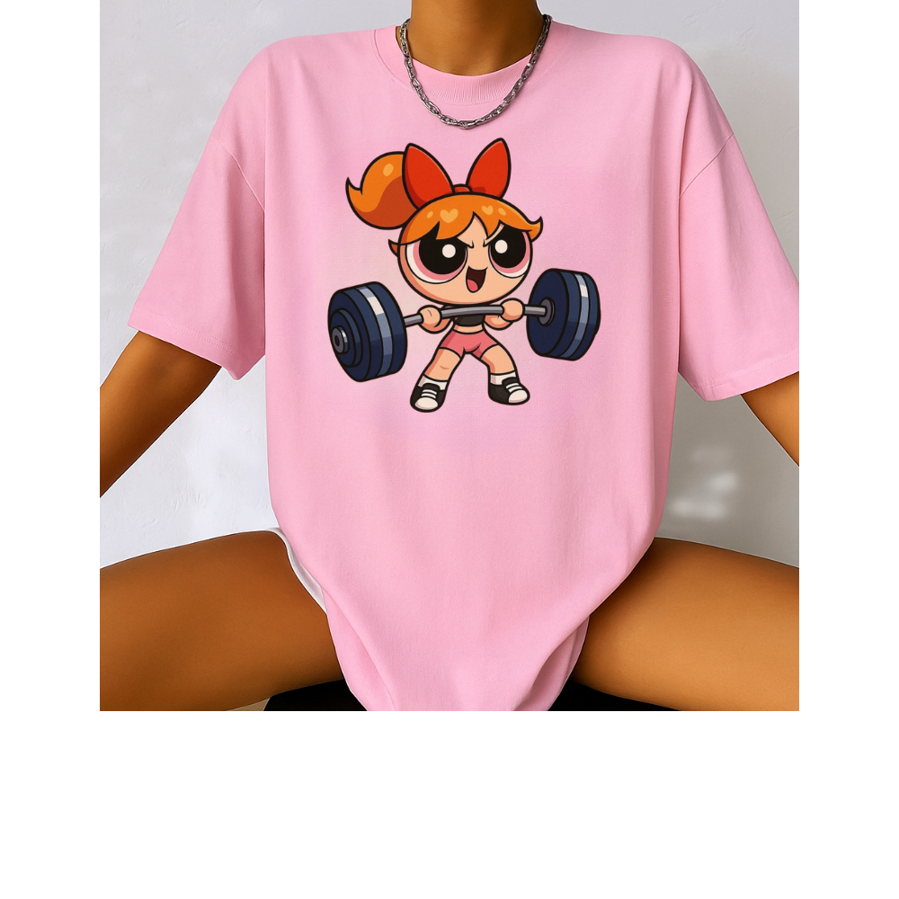 Kit Camisa Blusa Feminina Camiseta Academia Barra Fitness Super Poderosa Lançamento Oferta