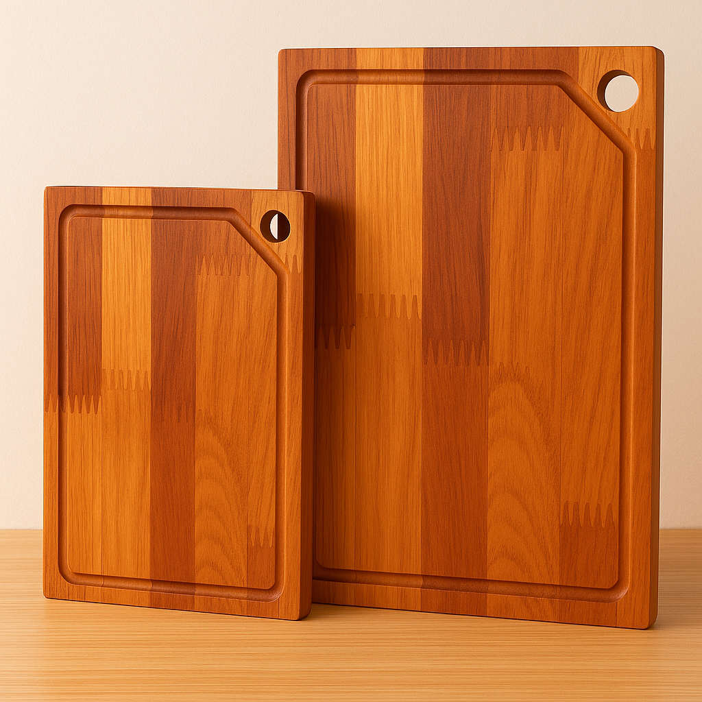 Kit 2 Tábuas de Churrasco em Madeira Ideal para Cortar, Servir Carnes e Petiscos
