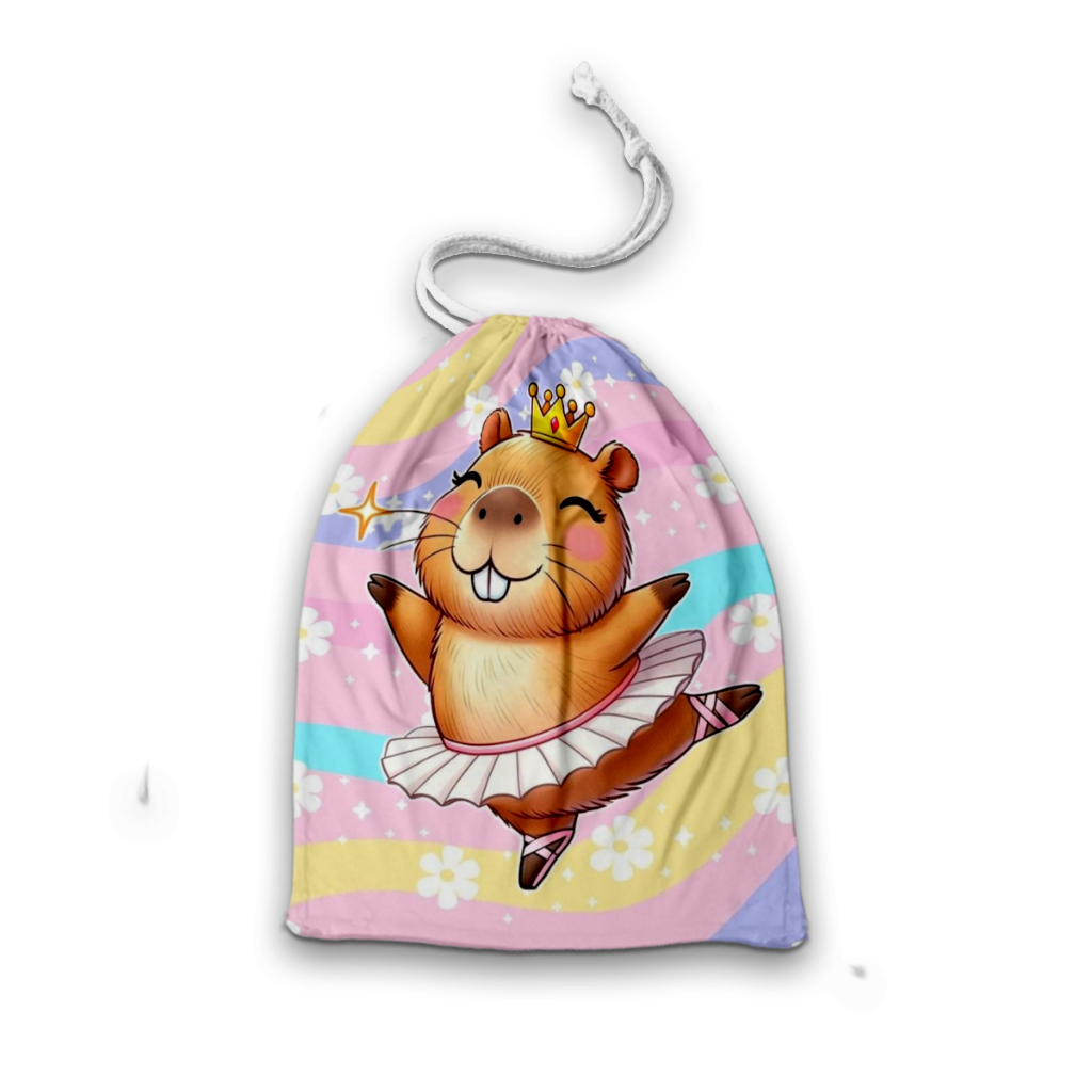 Sacolinhas Surpresa Personalizada Tecido Capivara tamanho aprox. (15x20) Lembrancinha