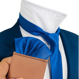 Kit Gravata com Lenço slim Azul Royal Casamento em Oferta na Shopee