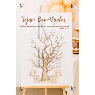 Quadro Decorativo Personalizado para Chá de Bebês/ Revelação/ Aniversários em Oferta na Shopee