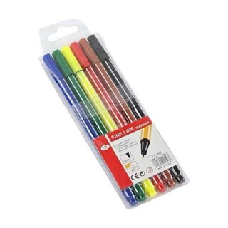 caneta fine line kit c/6 ponta fina, É a caneta ideal para desenhos de engenharia ou similares em Oferta na Shopee