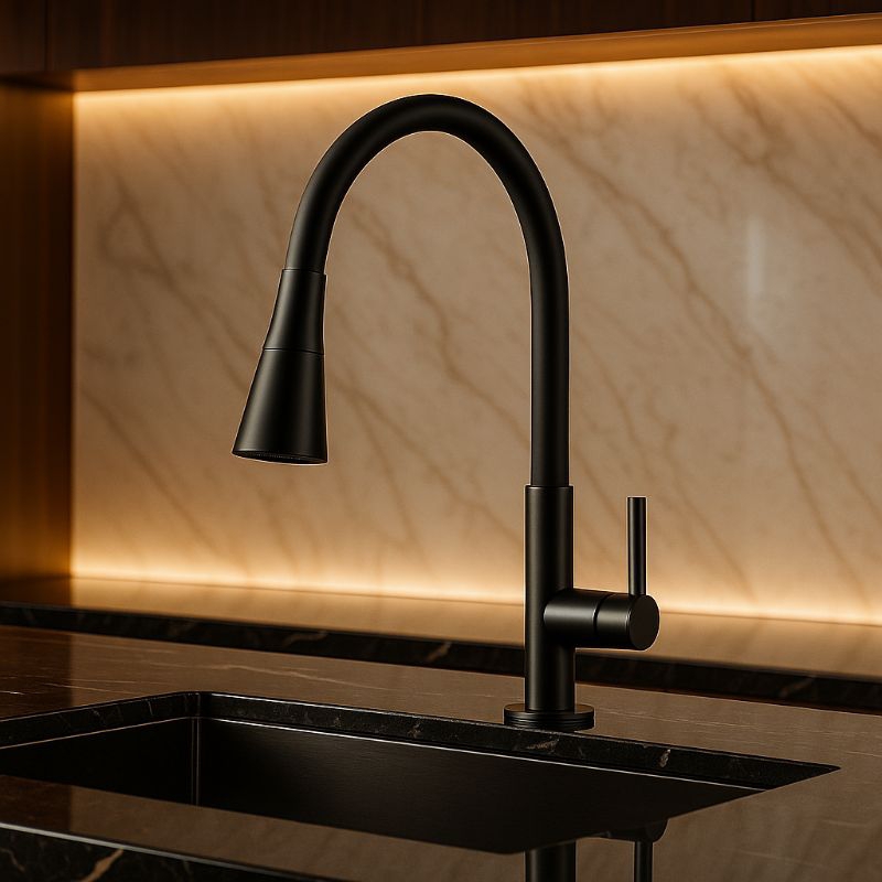 Torneira de Cozinha Bancada Pia Preta Flexível Design Moderno Abs Silicone em Oferta na Shopee