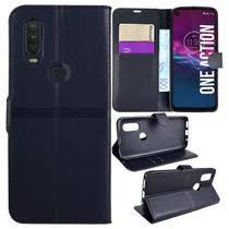 Capa Carteira em Couro Motorola Moto One Action XT2013 com Porta Cartão e Fecho Magnetico Case em Oferta na Shopee