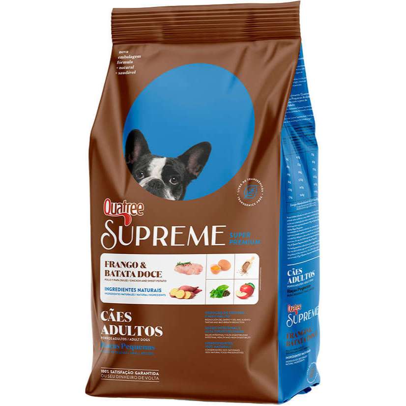 Ração Quatree Supreme Cães Adultos Raças Pequenas Frango e Batata Doce 15Kg