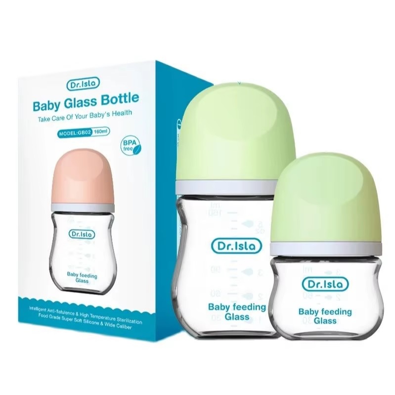 Mamadeira De Vidro Dr Isla Baby Glass Sistema Anti Colica BPA Free 160 ml ou 90 ml em Oferta na Shopee