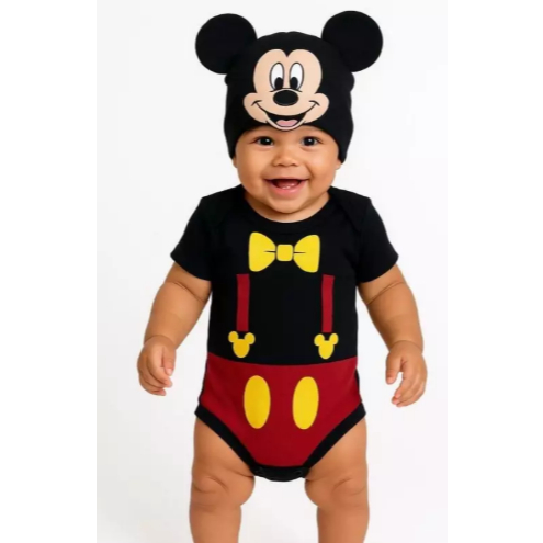 Body De Bebê Temático Mesversario Mikey Mickey Desenhos Disney Body Bodi Bori Bory Mesversario Fantasia Mikey Mickey em Oferta na Shopee