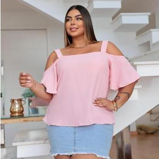 Blusa Feminina Plus Size Modelo Cigana – GG/G1 em Oferta na Shopee