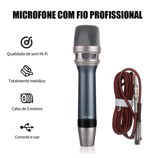 Microfone profissional com microfone dinâmico supercardioide de precisão em Oferta na Shopee