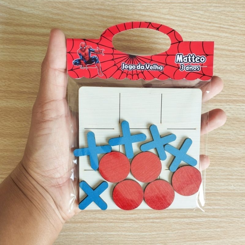 kit 10 Jogos da velha personalizados Homem Aranha - lembrancinhas menina personalizados de festa infantil