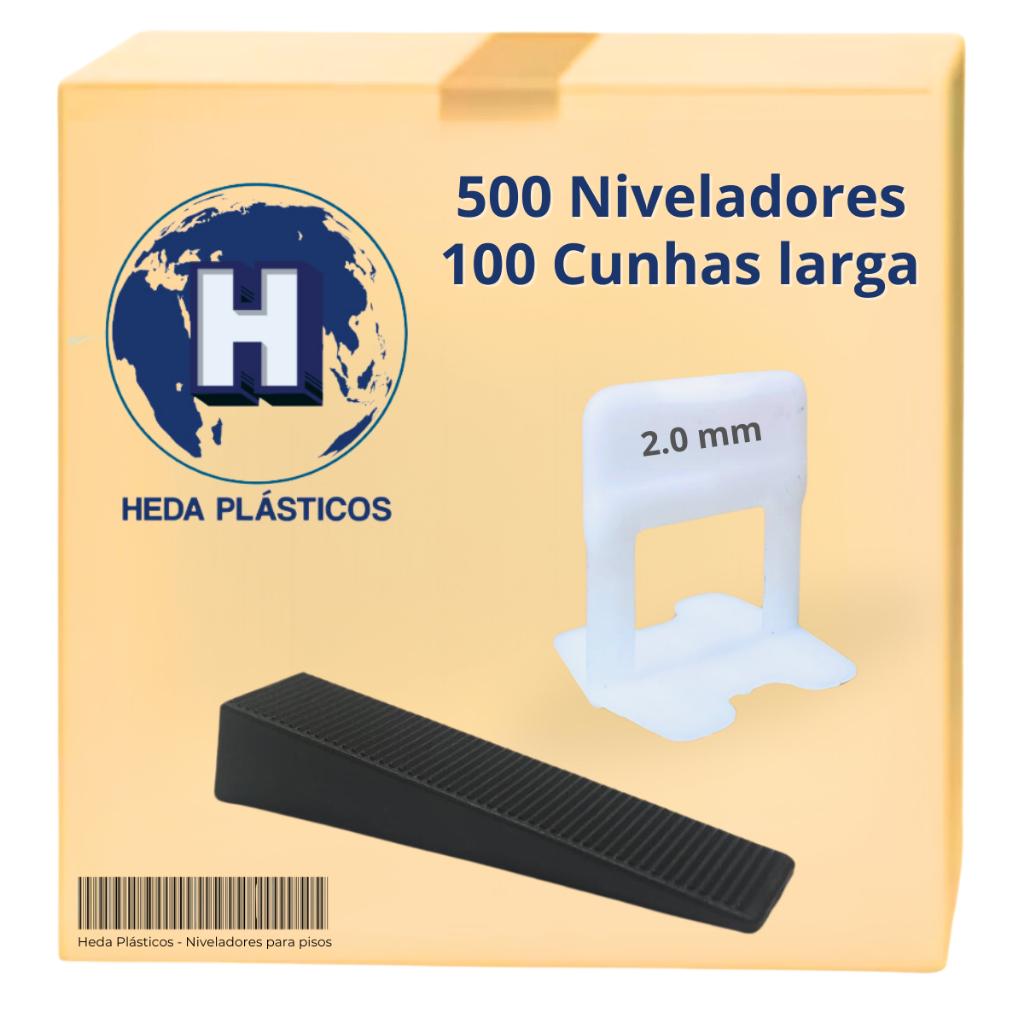 500 Espaçador Nivelador 2mm+100cunhas Smart Piso Porcelanato