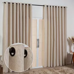 Cortinha Luxo de Linho de 2,70 a 5,00 Metros de Largura