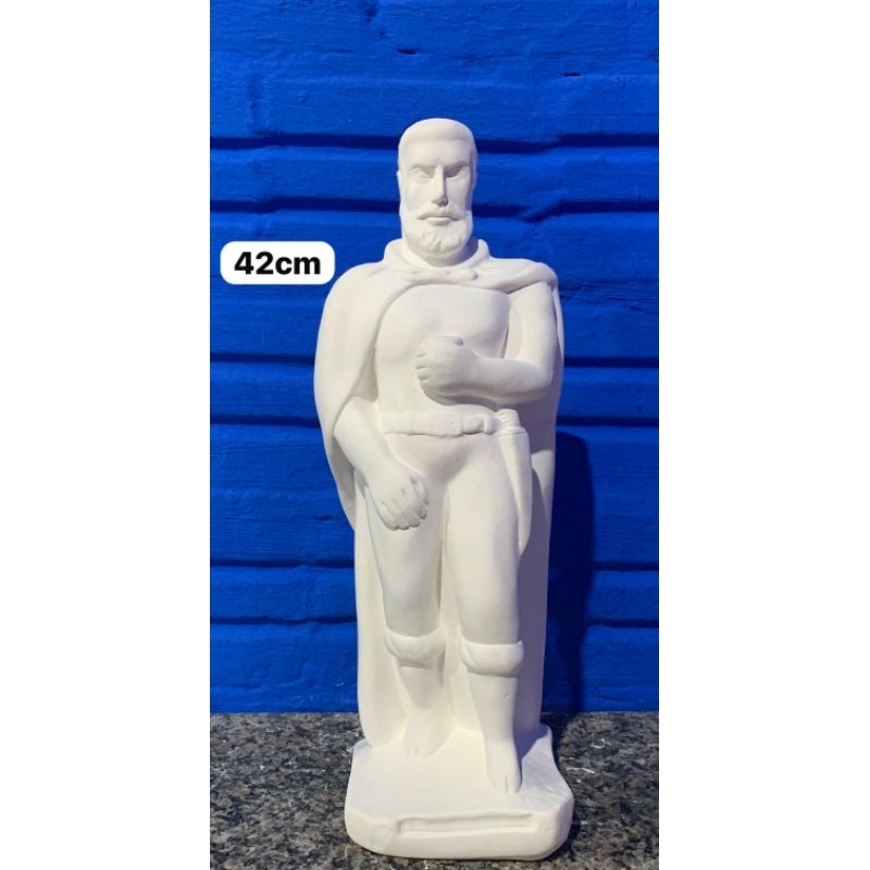Imagem Exu Tranca Rua 42cm em gesso cru