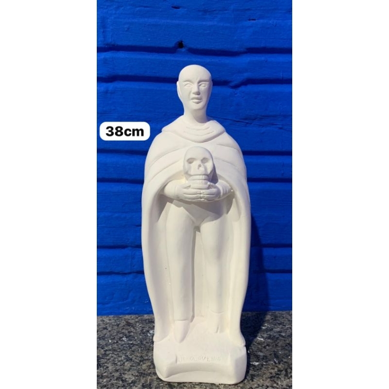 Imagem Exu João Caveira 38cm gesso cru