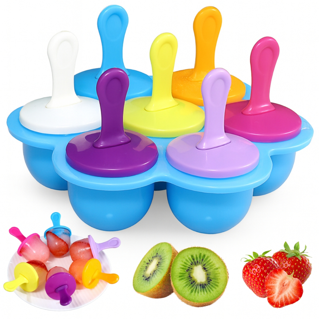 Forminha Colorida Para 7 Picolé Sorvete Peitolé Bebê e Infantil, Ideal Para Festas e Lanches em Oferta na Shopee