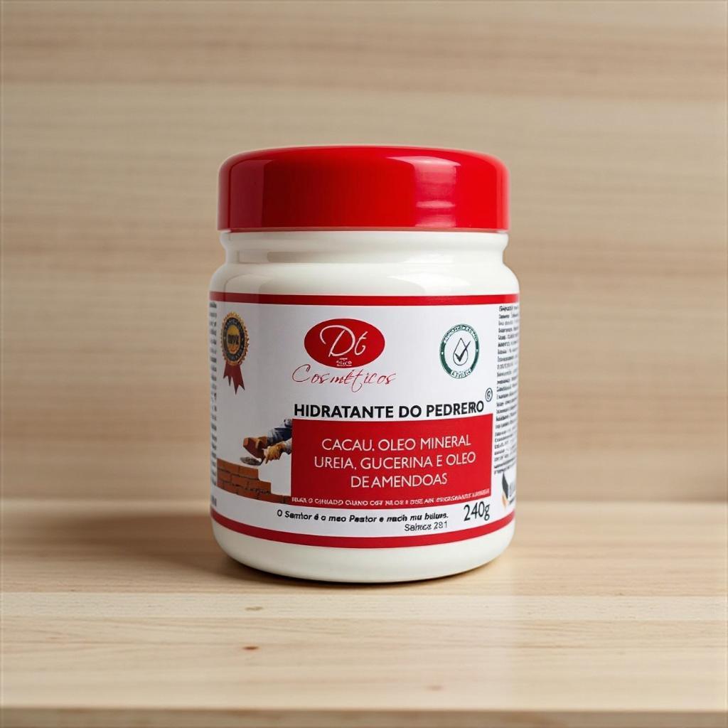 Creme Hidratante Do Pedreiro 240Gr Para Pés Rachados Mãos Cotovelos Ressecados Amolecedor De Cutícul