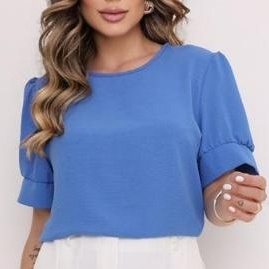 Blusa feminina manga curta botão nas costas casual elegante moda evangélica social para trabalho em Oferta na Shopee