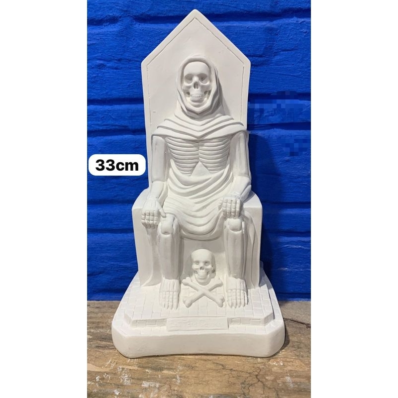 Imagem Exu Tata Caveira 33cm em gesso cru