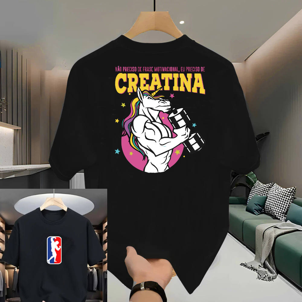 Camiseta  Streetwear Camisa 100% Algodão Top Academia Musculação Treino Maromba Grande