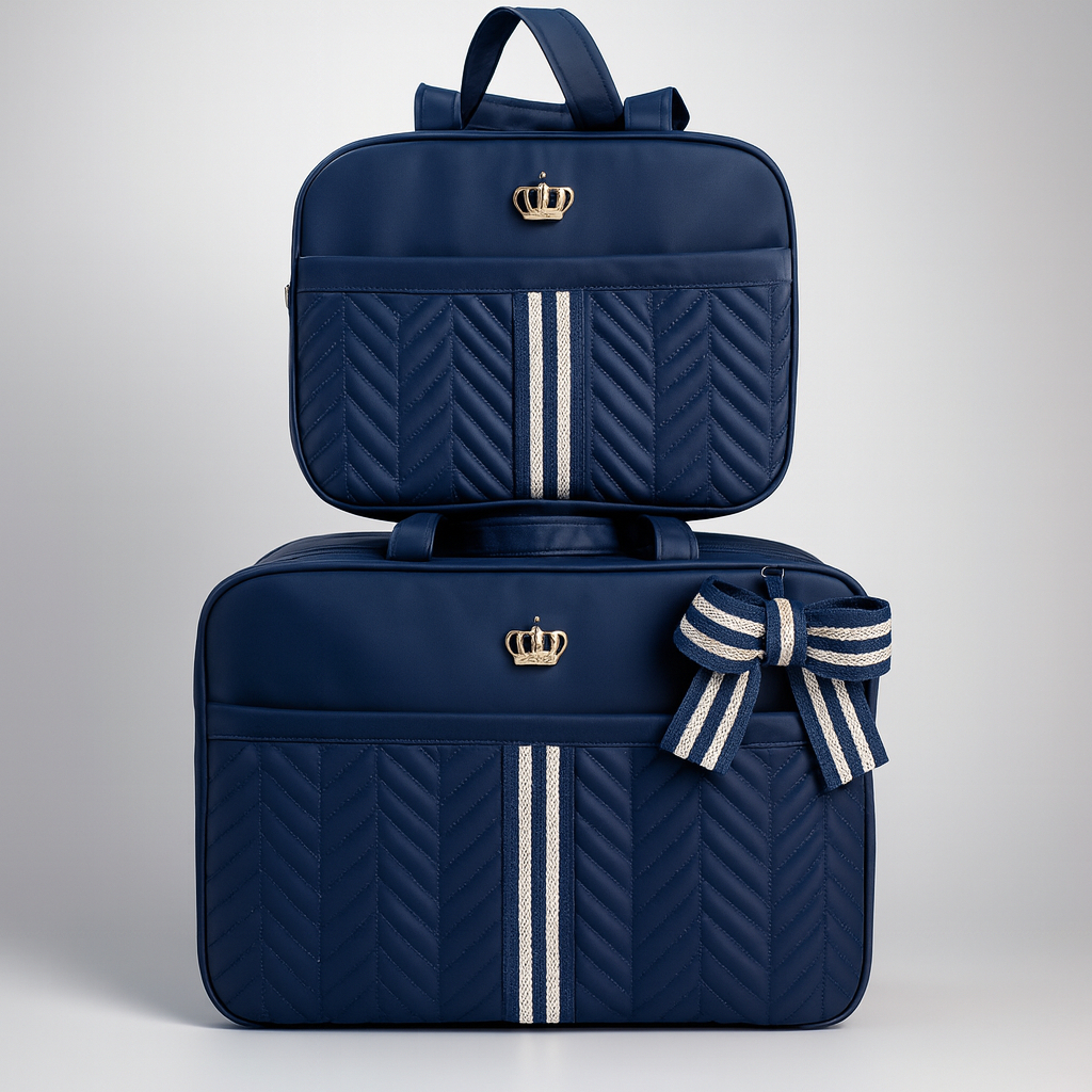 Kit bolsas de bebe mala saída maternidade 2pçs menino/menina enxoval safari