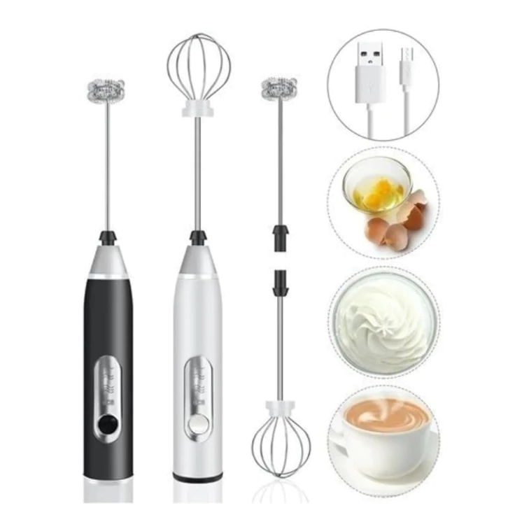 Batedor Misturador Mixer Elétrico para Bebidas Leite Café Clara de Ovo 2 em 1 taobiju — imagem 1