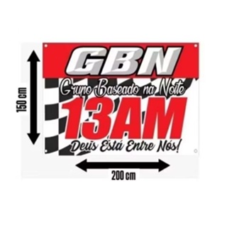 Bandeira GBN 13AM 150x200cm Grupo baseado na noite Deus esta entre nois  - bandeira de caminhoneiro/flogueiro em Oferta na Shopee