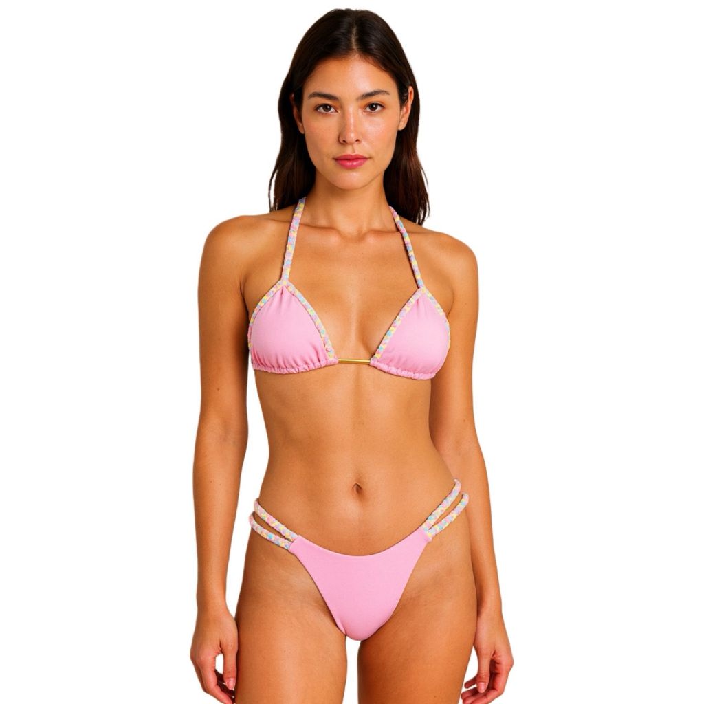 Conjunto Biquini Cortininha Calcinha Levanta Bumbum Detalhe Em Trança Com Bojo Removível Zero Transparencia Moda Praia em Oferta na Shopee