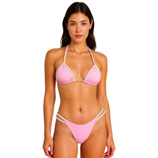 Conjunto Biquini Cortininha Calcinha Levanta Bumbum Detalhe Em Trança Com Bojo Removível Zero Transparencia Moda Praia em Oferta na Shopee