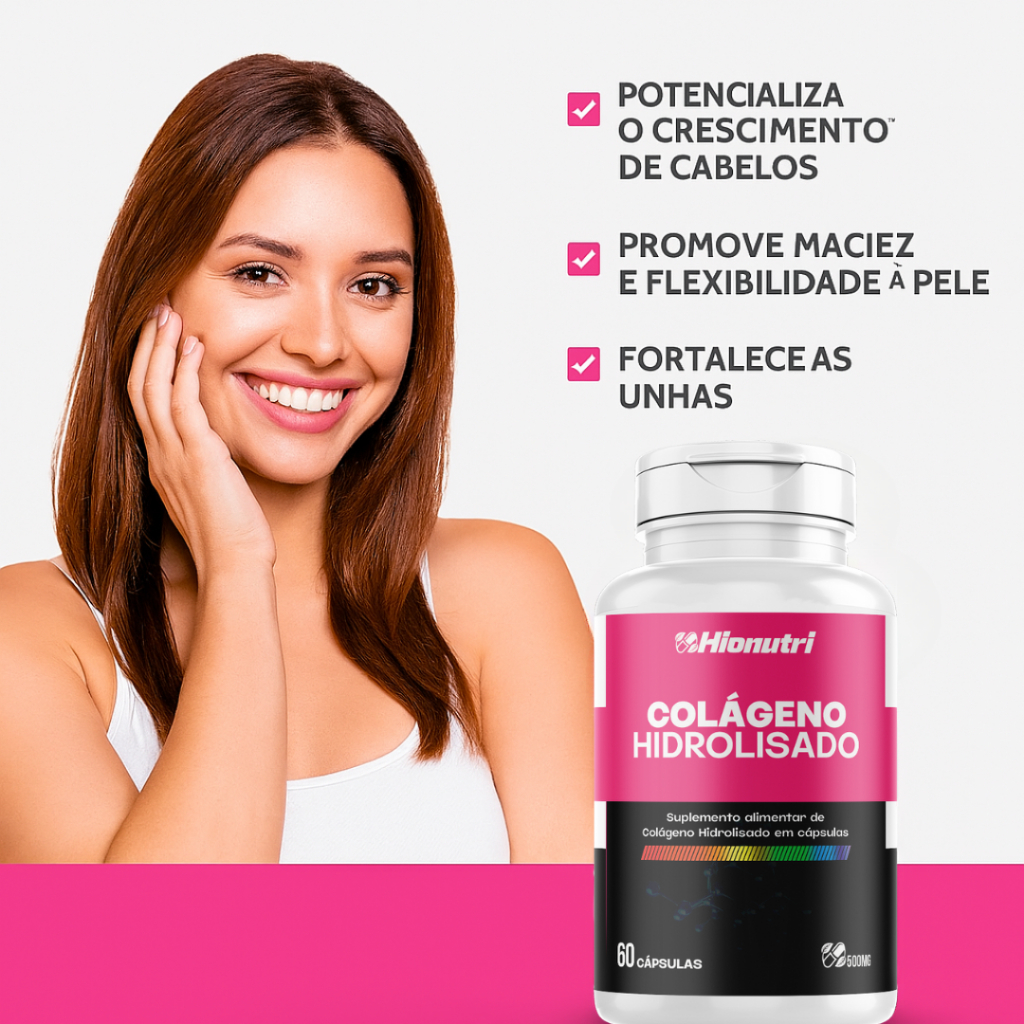 Colágeno Hidrolisado Verisol Premium Original com Vitamina C - 60 Cápsulas - Envio Rápido Hionutri