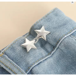 Gancho Ajuste de Cintura Estrela Trevo Jeans Calça Short – Ajustador Sem Costura Alfinete VARIAS CORES em Oferta na Shopee