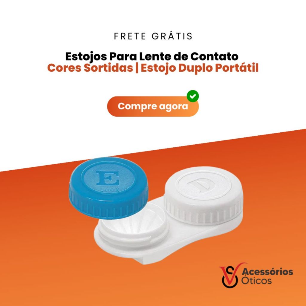 Estojo Para Lente de Contato | Cores Sortidas | Estojo Duplo Portátil