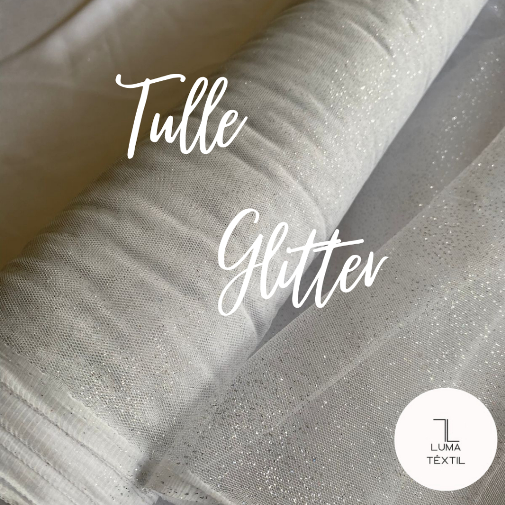 2 metros de Tecido Tule com glÍter por 1,50 de largura em Oferta na Shopee