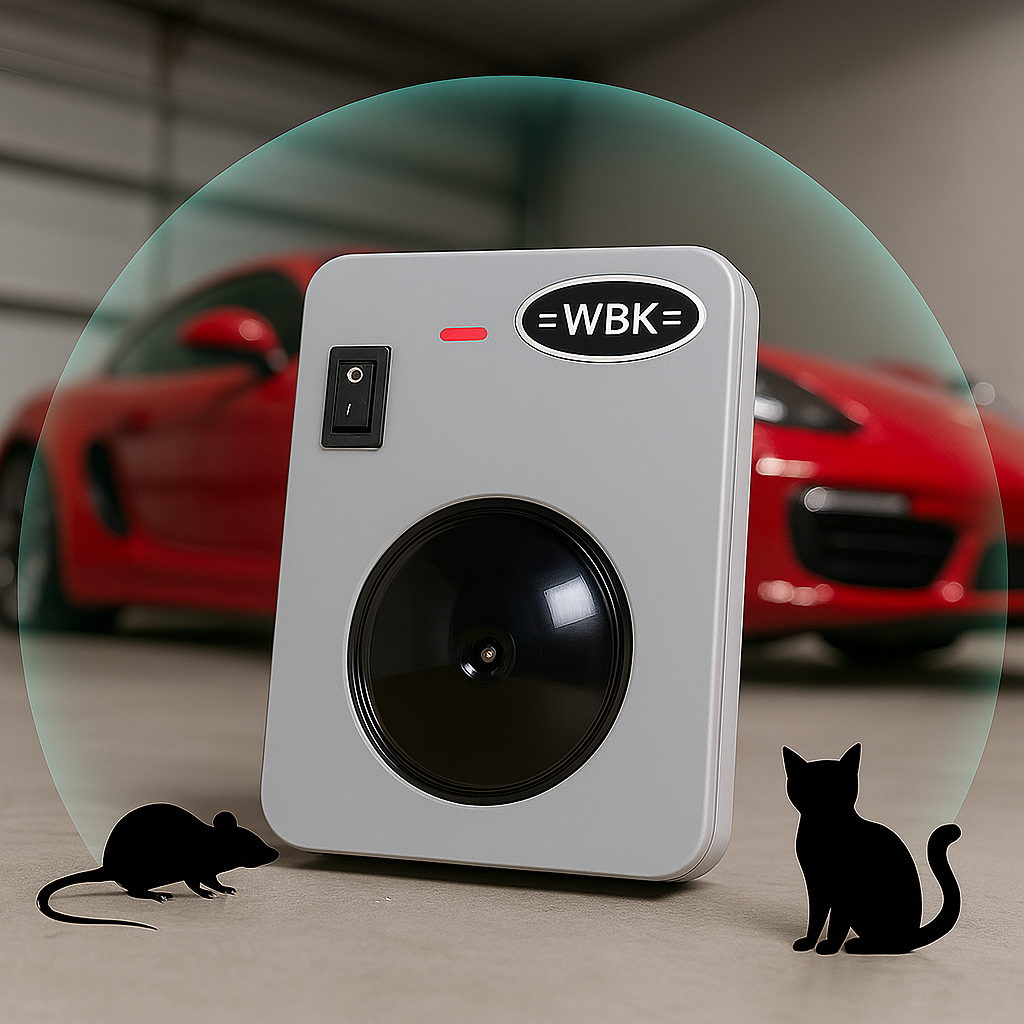 Repelente Sonoro Para Ratos Gambás Gatos Eletrônico Compacto Pombo Maritaca Ultrassônico Eletrônico WBK