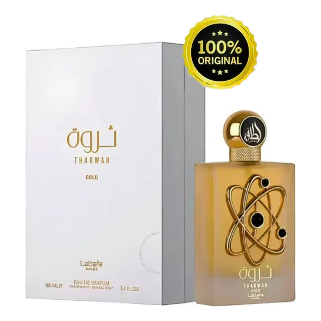 PERFUME ARABE THARWAH GOLD LATTAFA 100ML ORIGINAL em Oferta na Shopee
