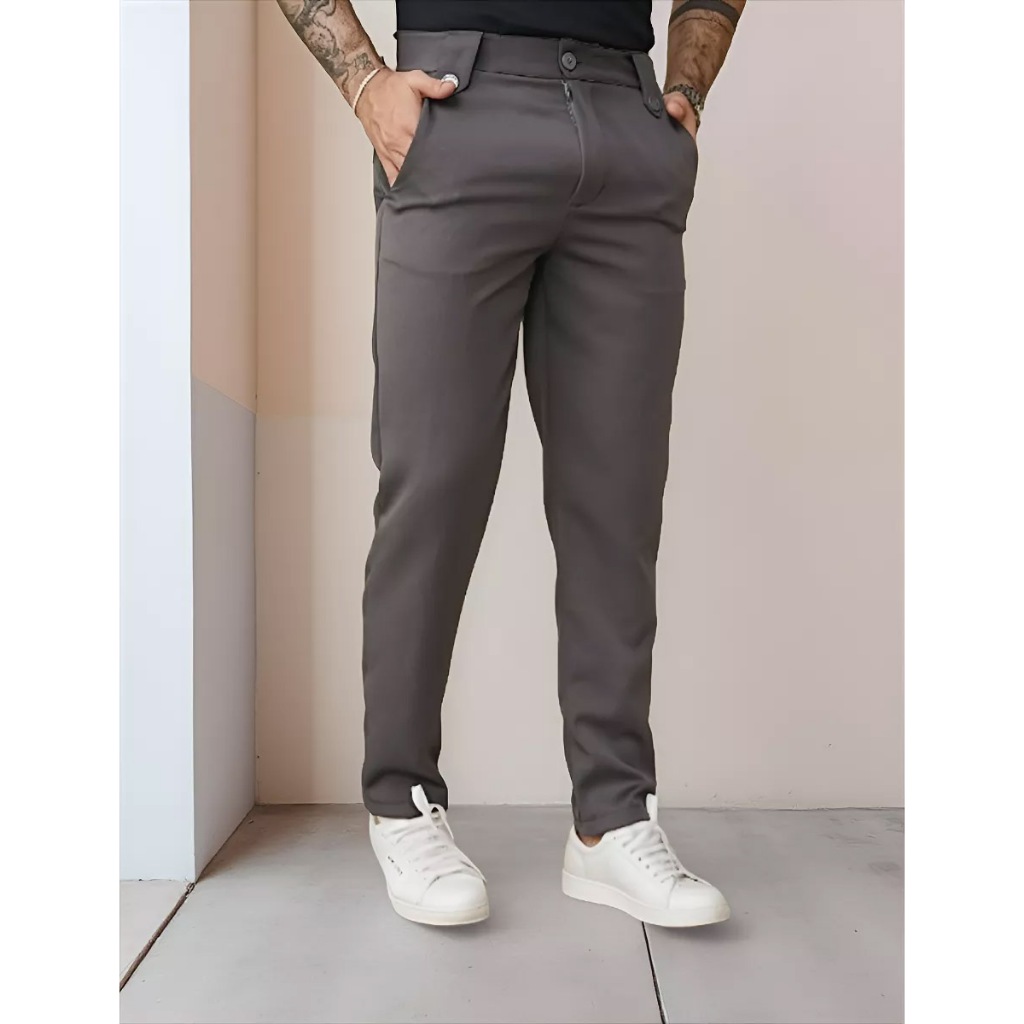 Calça Social Masculina Corte Reto – Alfaiataria Italiana Premium