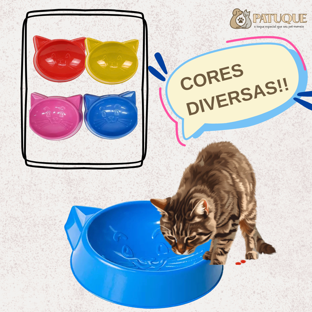 Comedouro Bebedouro Gato 60ml Jel Plast