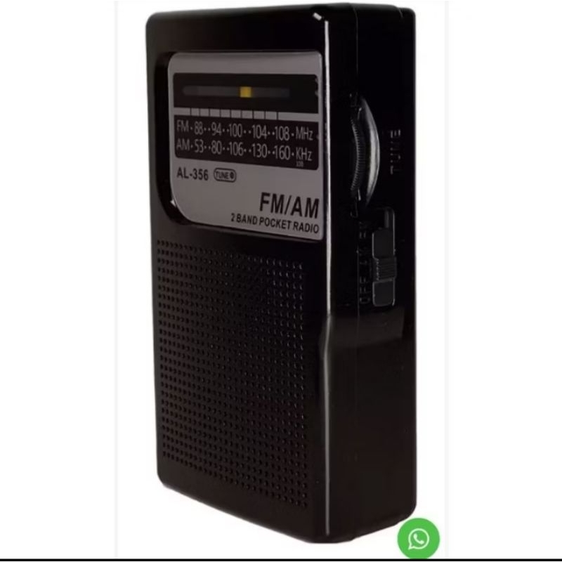 Rádio Portátil De Bolso Digital Fm Am 2 Band Pocket AL-356